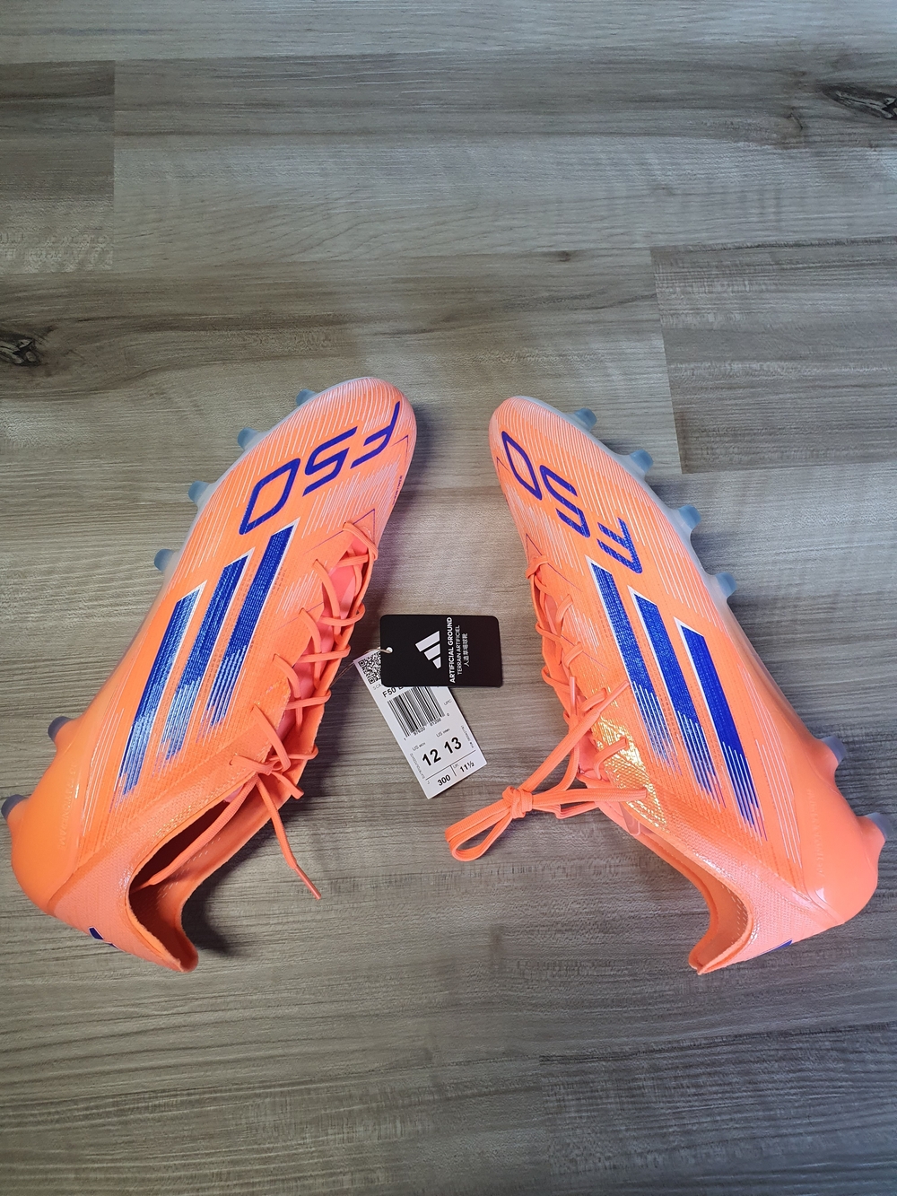 Adidas F50 Elite AG Soccer Cleats Beam Orange Blue JH7637 Men Sz 12 $260